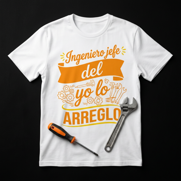 Camiseta Día del Padre Ingeniero Jefe del “Yo lo Arreglo”